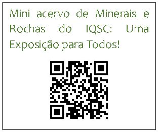 Mini acervo de minerais e rochas do IQSC